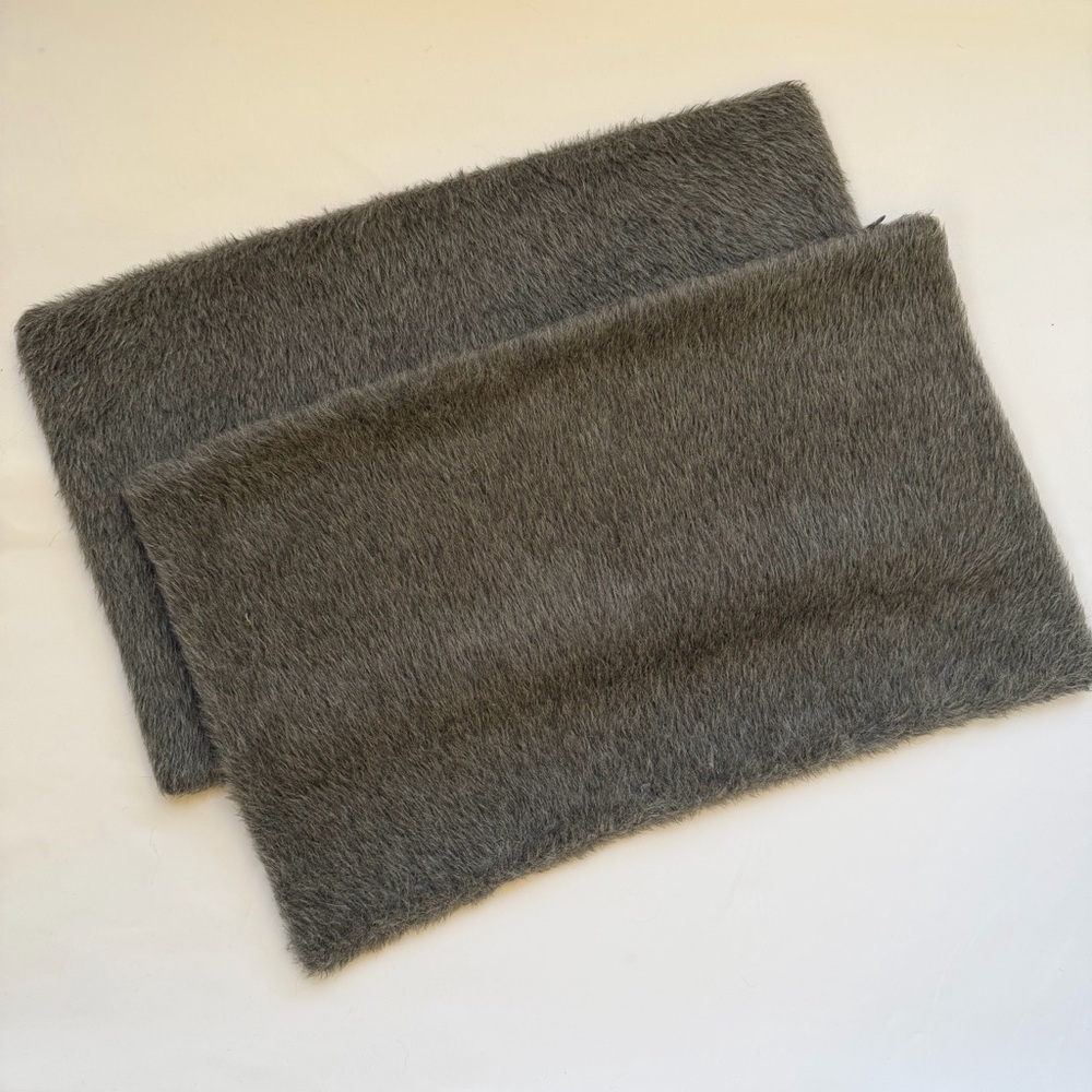 Restoration Hardware Gray Alpaca/Wool Pillow covers